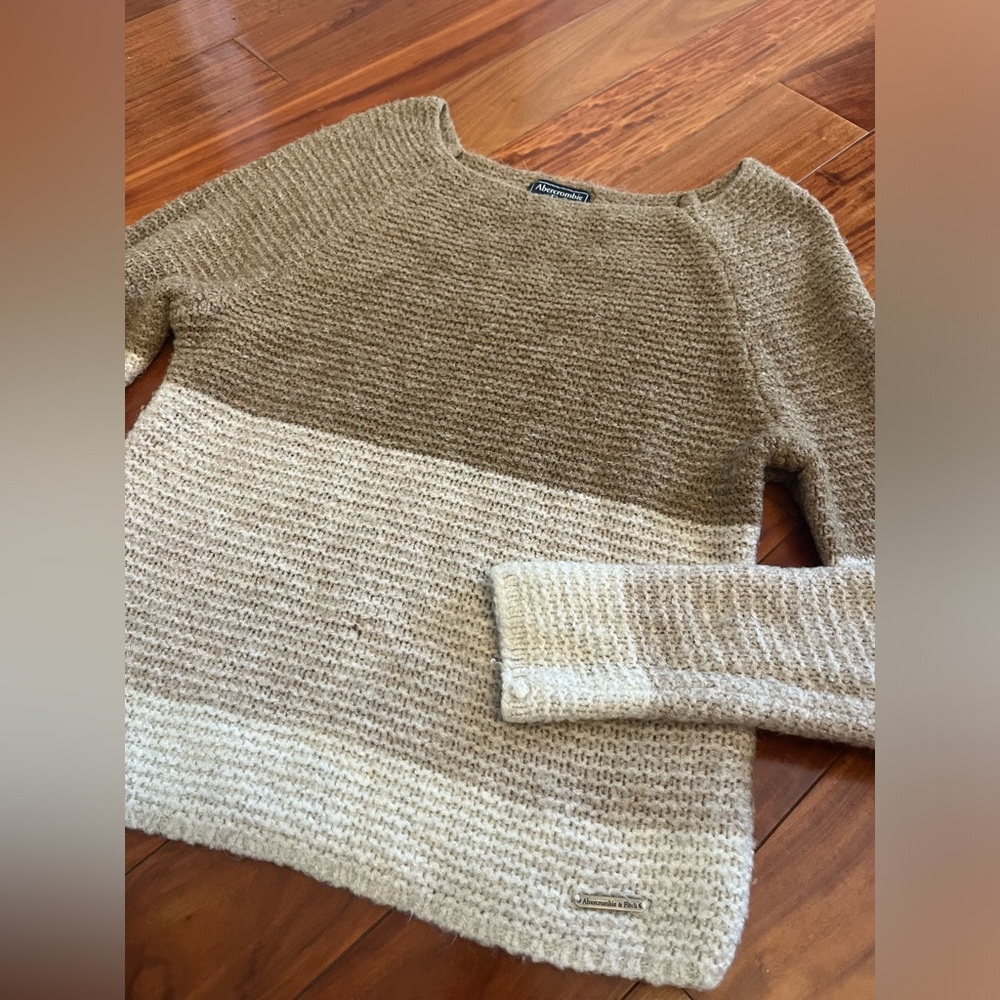 Abercrombie & Fitch Block Stripe Neutral Sweater. Sz  XS
